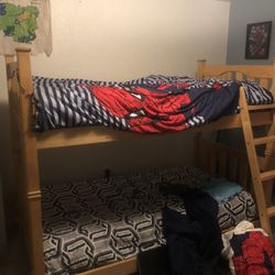 Bunk Bed Oak Excellent Condition 