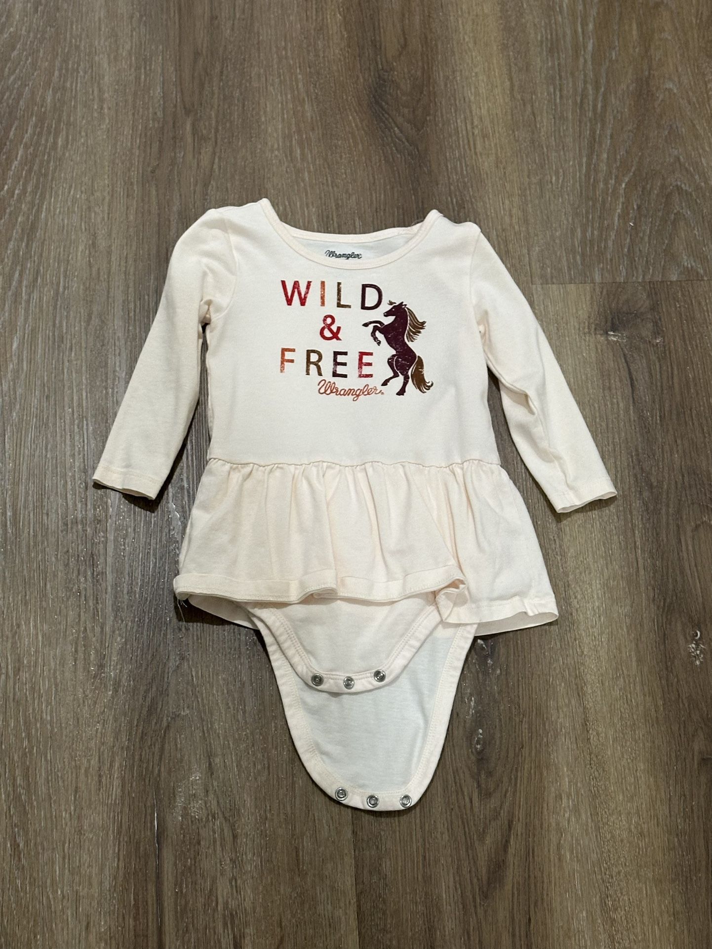 Wrangler Baby Girls 24months Skirted Long sleeve Onesie
