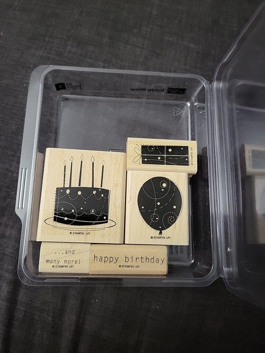 Stampin' Up! - Birthday Whimsy Wood Mount Stamp Set *Retired*