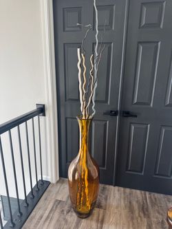 Large Glass floor vase