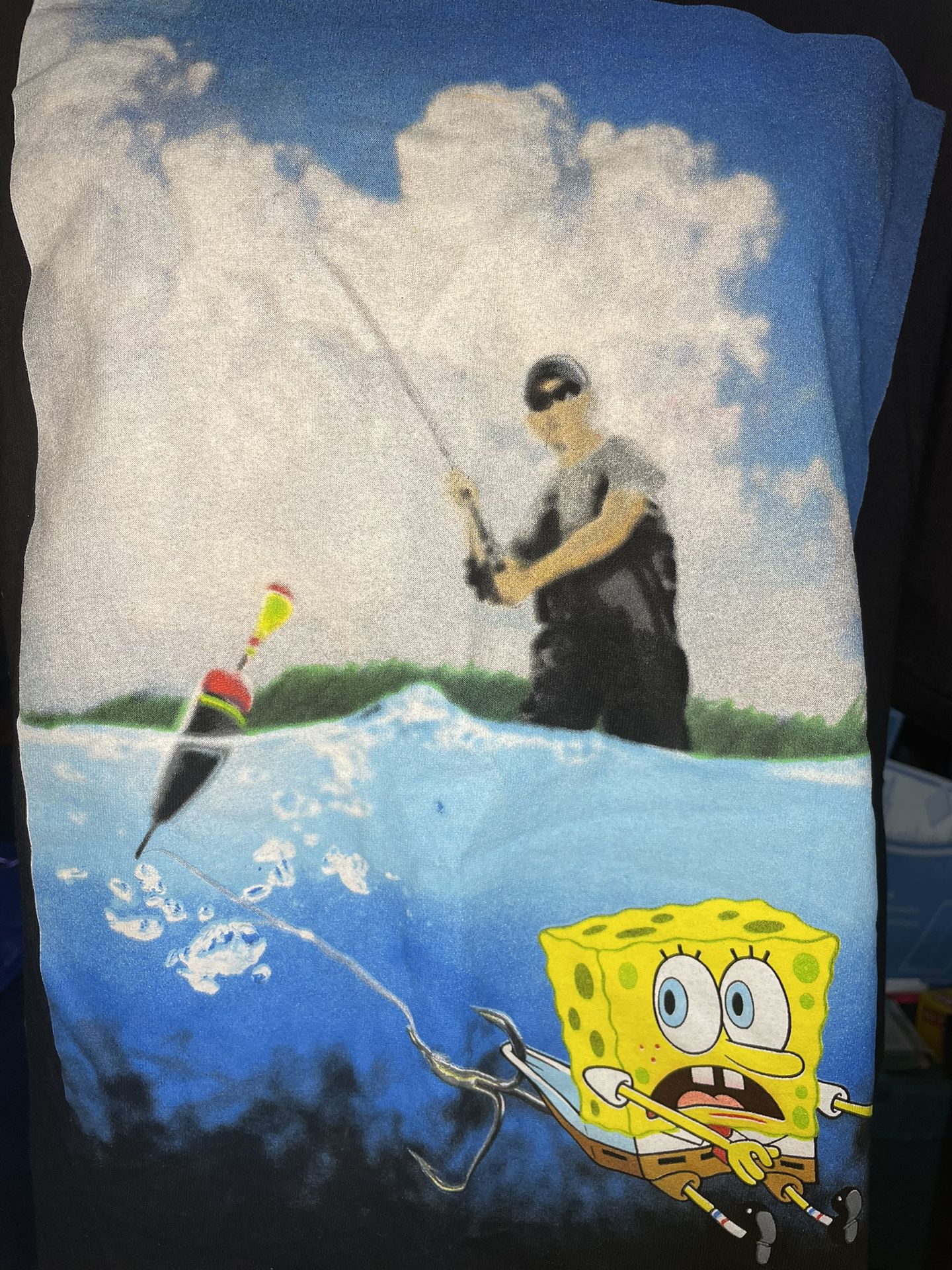 Spongebob Squarepants - Fishing Hooked - Men’s XLarge Black T-Shirt for  Sale in Seattle, WA - OfferUp