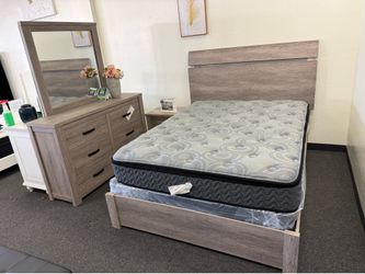 Grey Queen 4 piece bedroom set