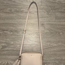 Kate Spade Pebbled Leather Blush Pink Crossbody with Tassel