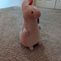 Pink Dinosaur Unicorn Plushie