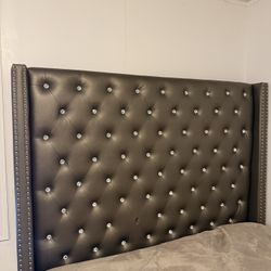 Grey Queen Bed Frame | Good Condition 