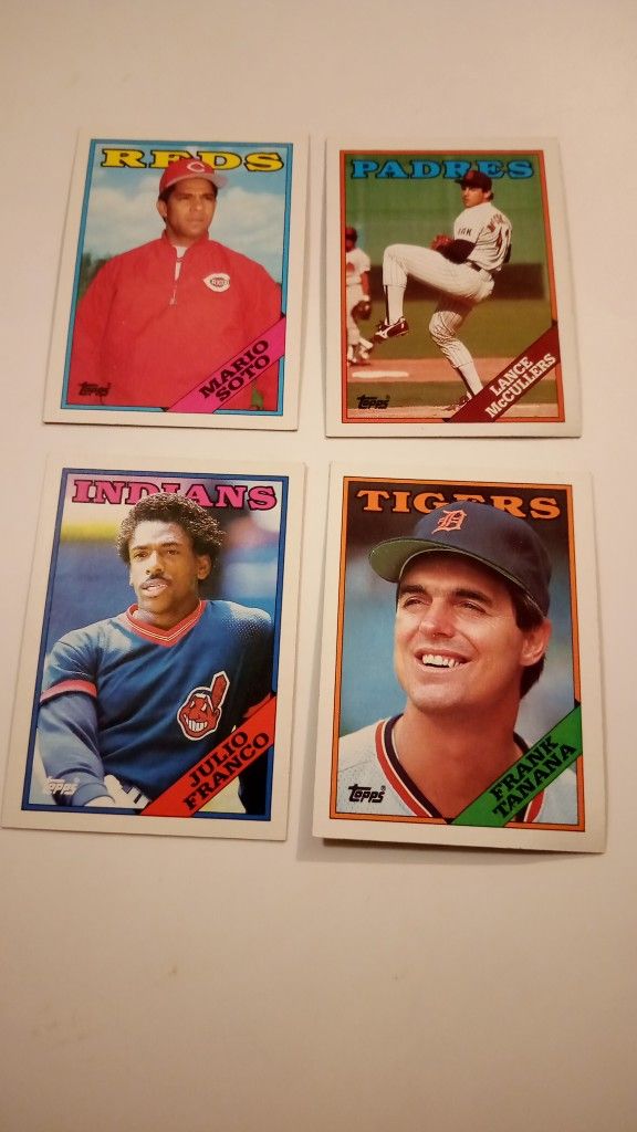 1988 Topps Baseball (Lot Of 8) Trading Cards 8pc