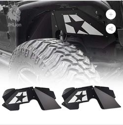 1 Pair Front Inner Fender Liner Kit For 2007-2017 Jeep Wrangler JK JKU 4WD