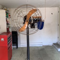 Vintage Wooden Blade Fan