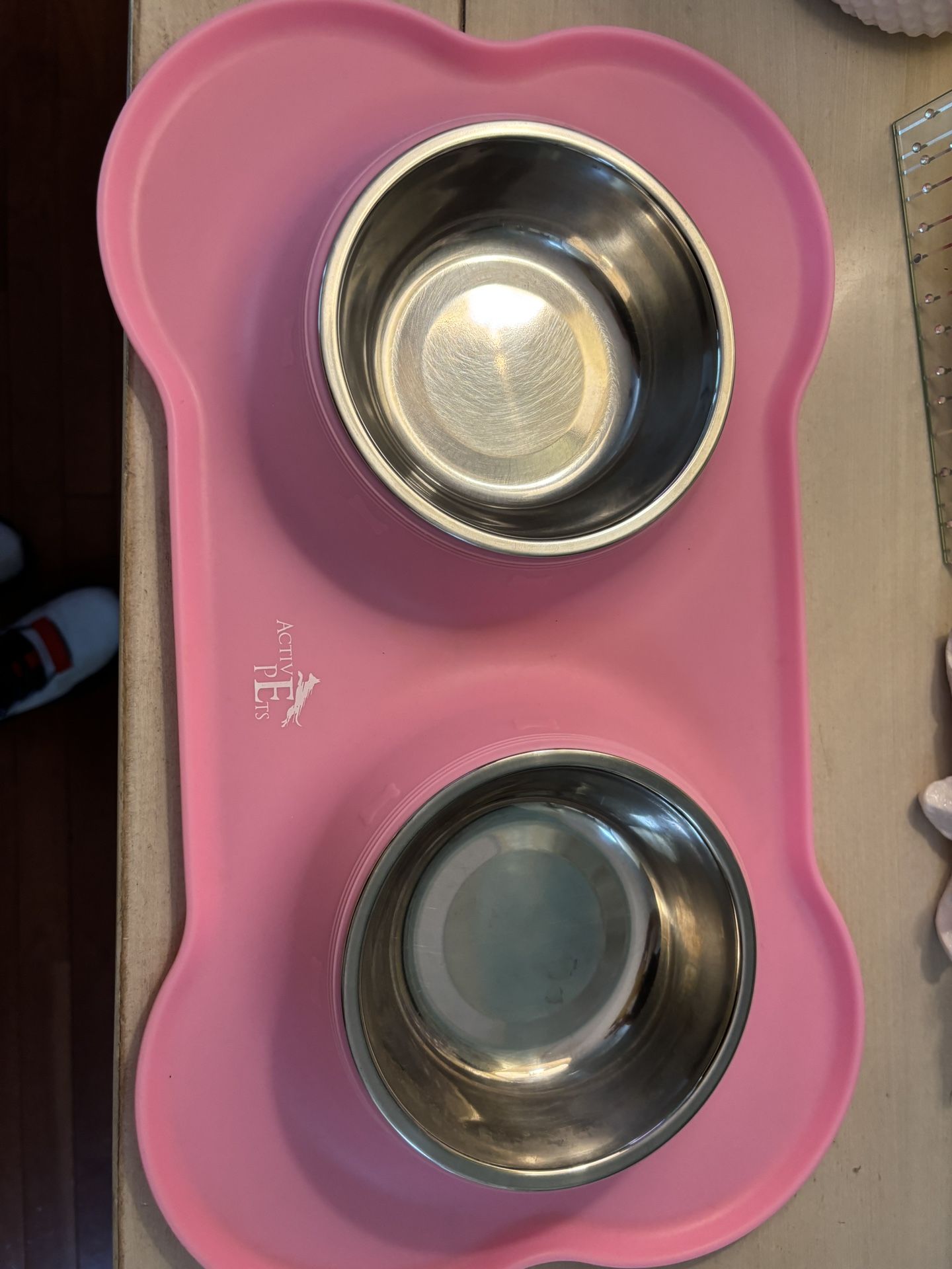 Pink Dog Bowl Set
