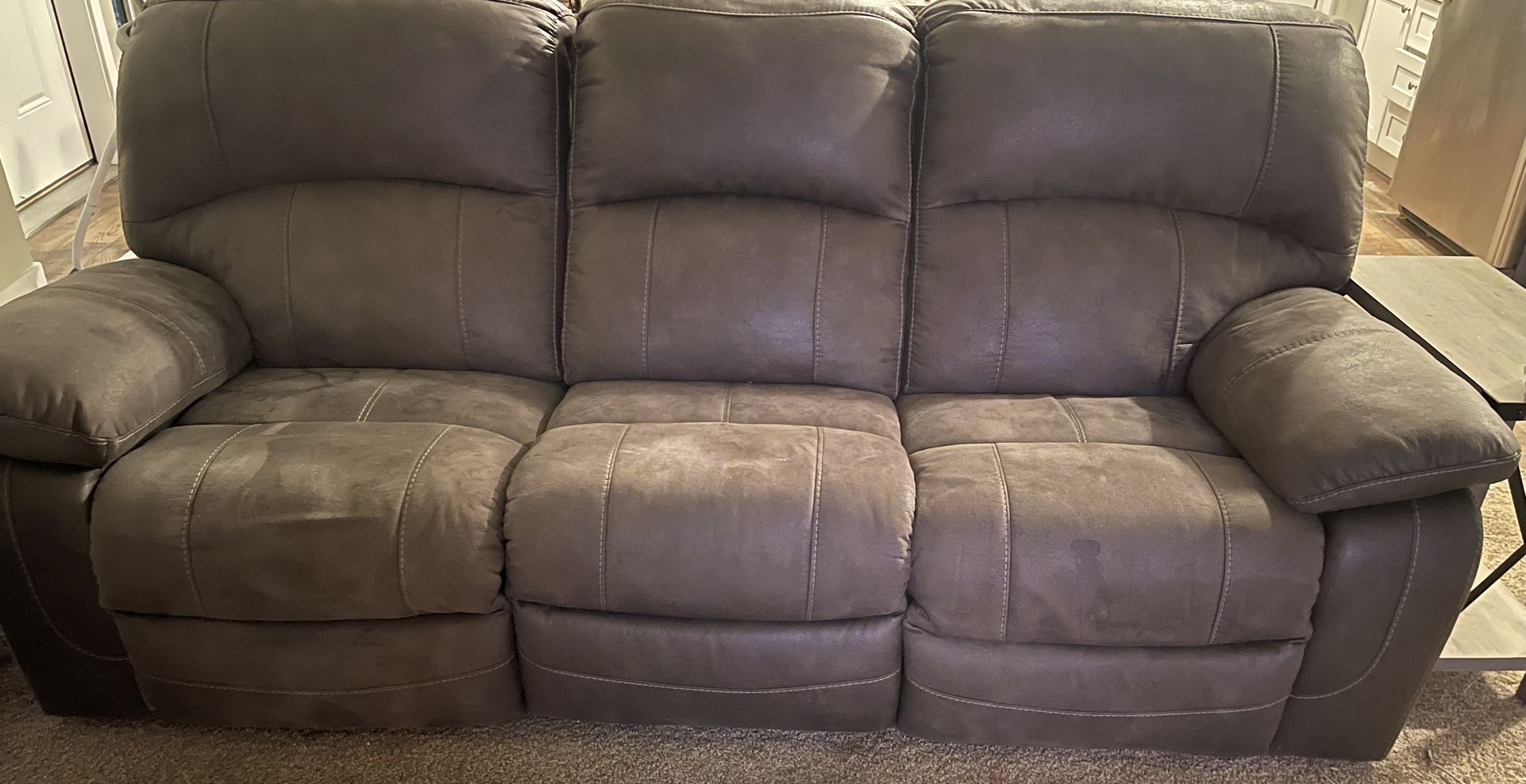 Dual power reclining sofa and loveseat set