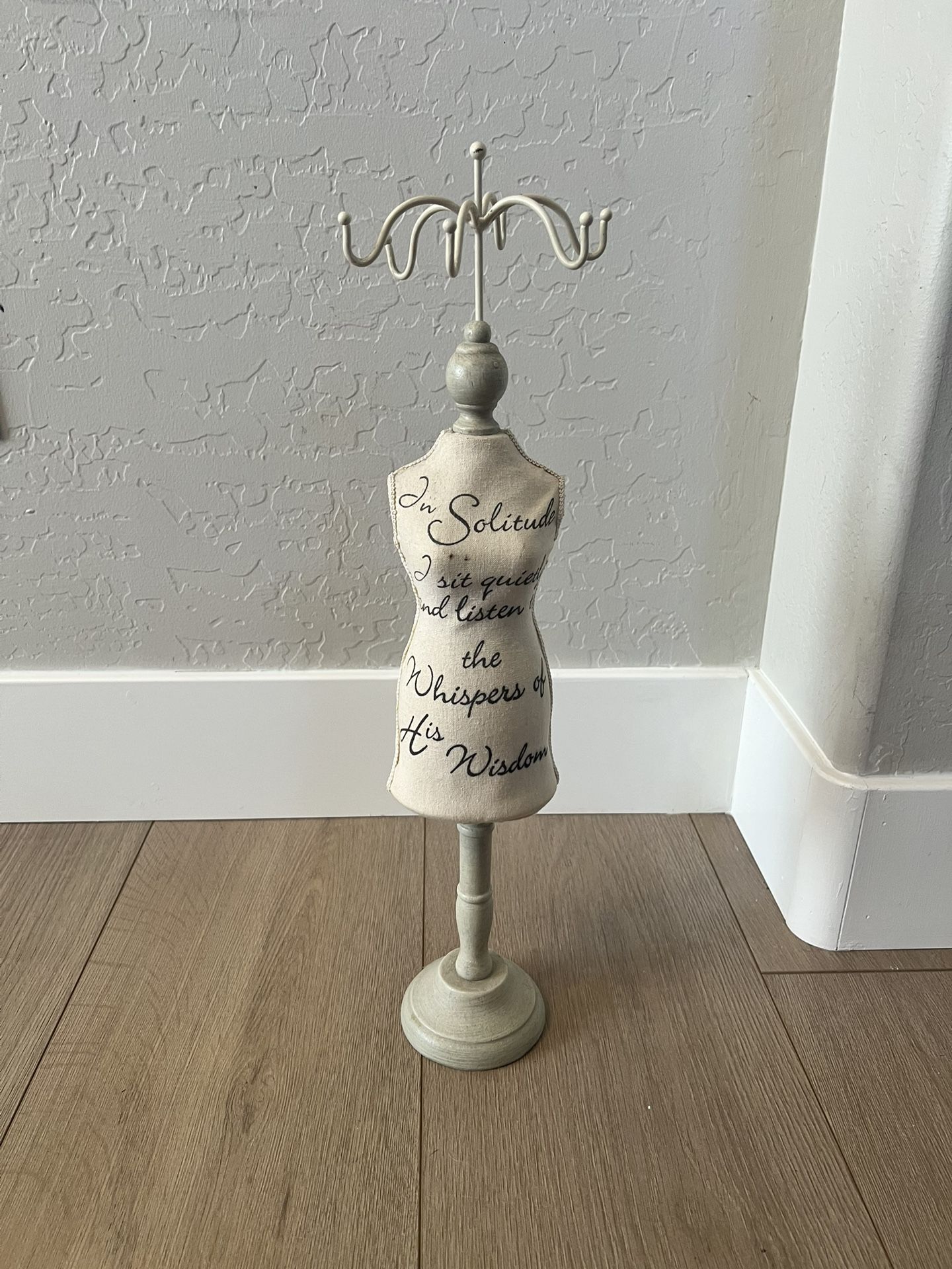 21” French Jewelry Organizer Stand Bust Model Vintage Decor Necklace Display