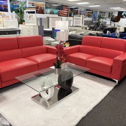 Red SOFA&LOVESEAT Set For Sale ( Multiple Colors Available) Furniture Assembly 