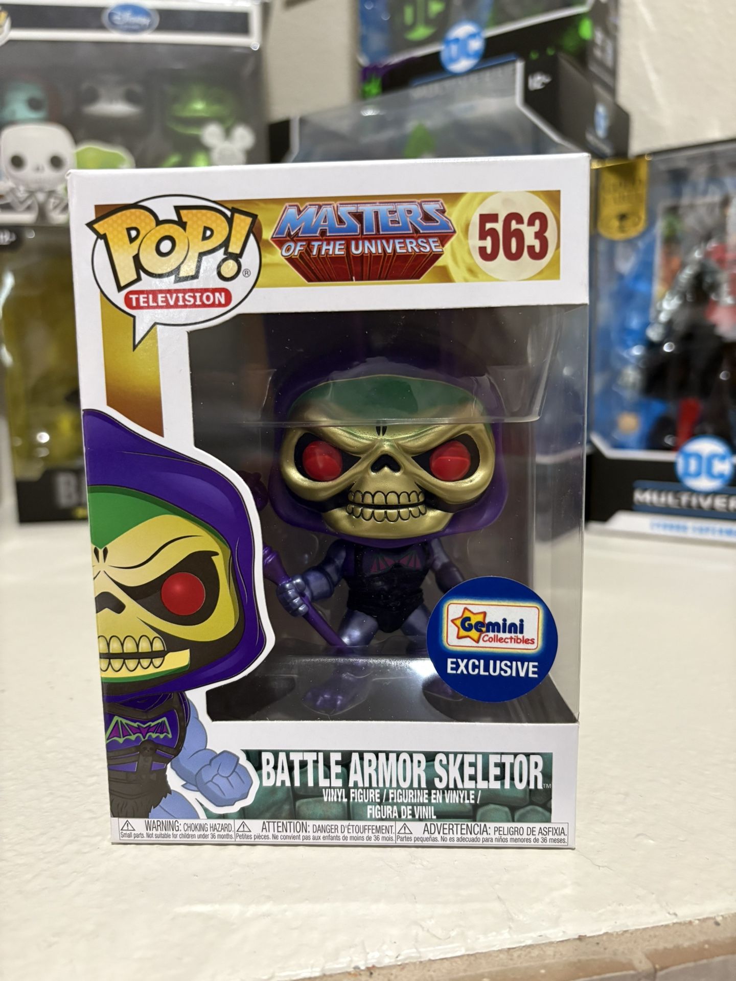 Battle Armor Skeletor Exclusive Unopened Mint Condition Pop Protector Included 