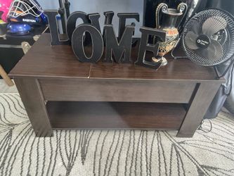 brown wood small table