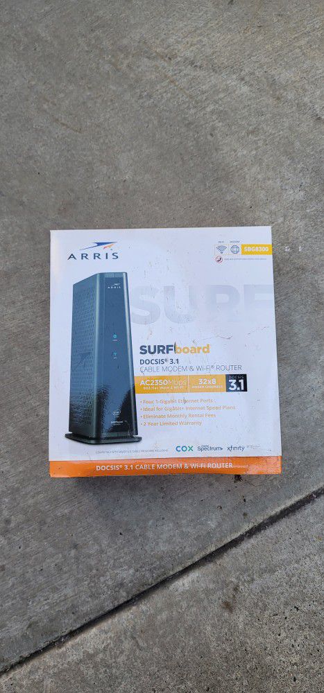 Arris Surfboard Docsis 3.1 Cable Modem Wifi Router SBG 8300 NEW NEW NEW  $