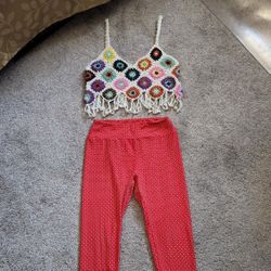 Crochet Midriff Tank Top