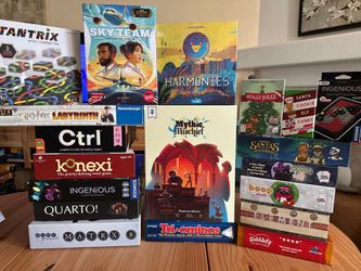 Strategy and holiday themed board games. Prices in description