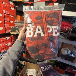 Bape Red Camo Pullover Hoodie  Brand New!  Size: L