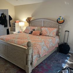 King Bed Frame And headboard, Dresser, Nightstand 