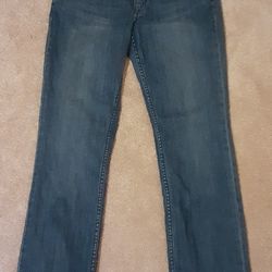 Women's Size 8S Tommy Hilfiger Like New Embroidered Blue Jeans