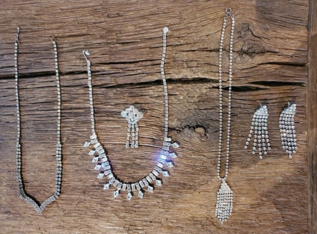 Vintage Art Deco Rhinstone Jewelry No Missing Stones 