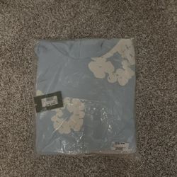 Light Blue Denim Tear Hoodie