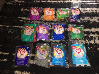 Set of Mcdonalds teenie beanie babies 1998