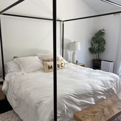 CB2 King 4 Poster Bed