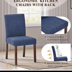 Brand new SET OF 2  Dining Chairs Set of 2 Modern Dining Room Chairs with Back, Fabric Kit