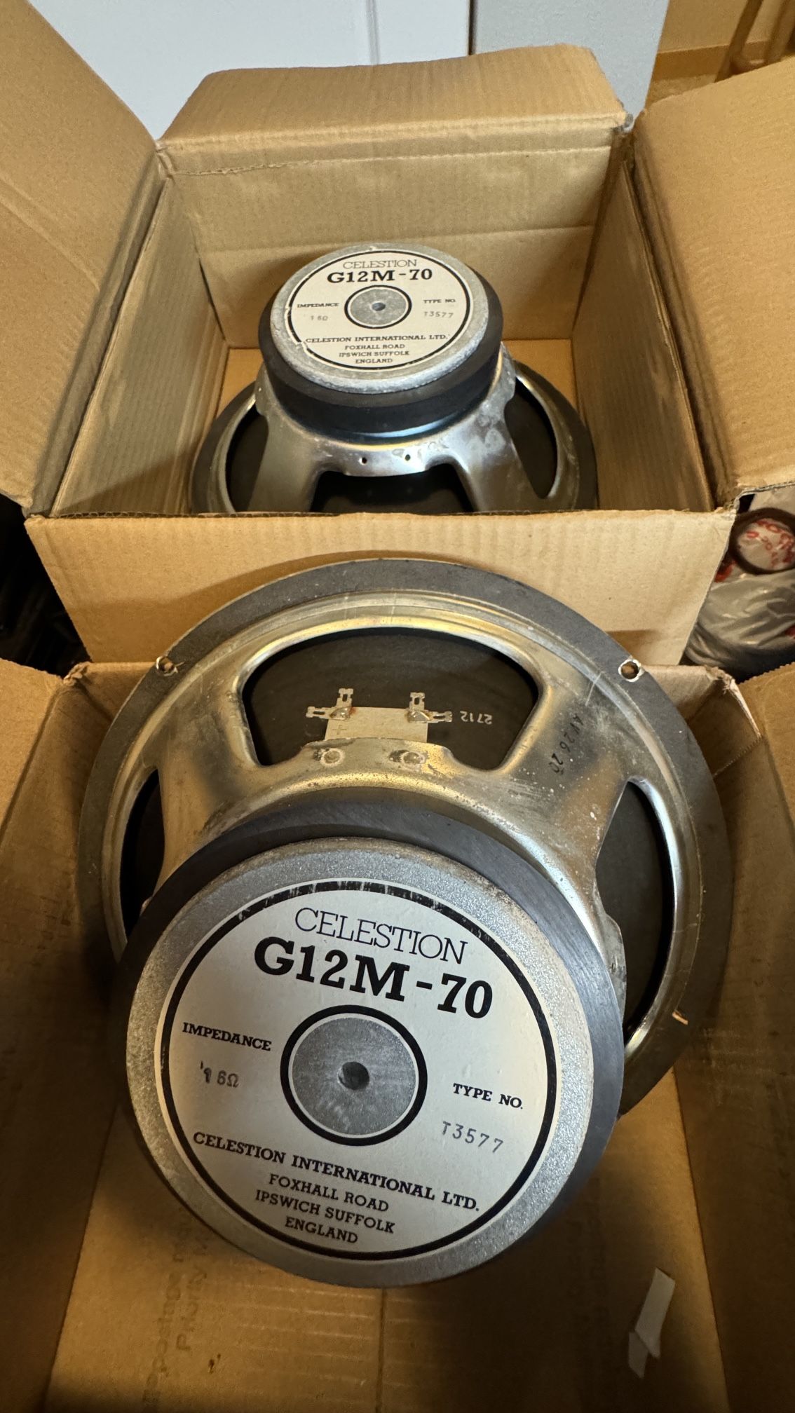 2 Celestion G12M-70 16ohm 1980’s Speakers