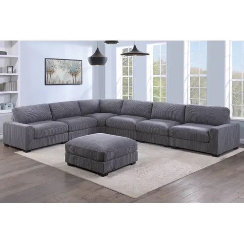 New 127x164 Large Corduroy Sectional Couch / Free Delivery 