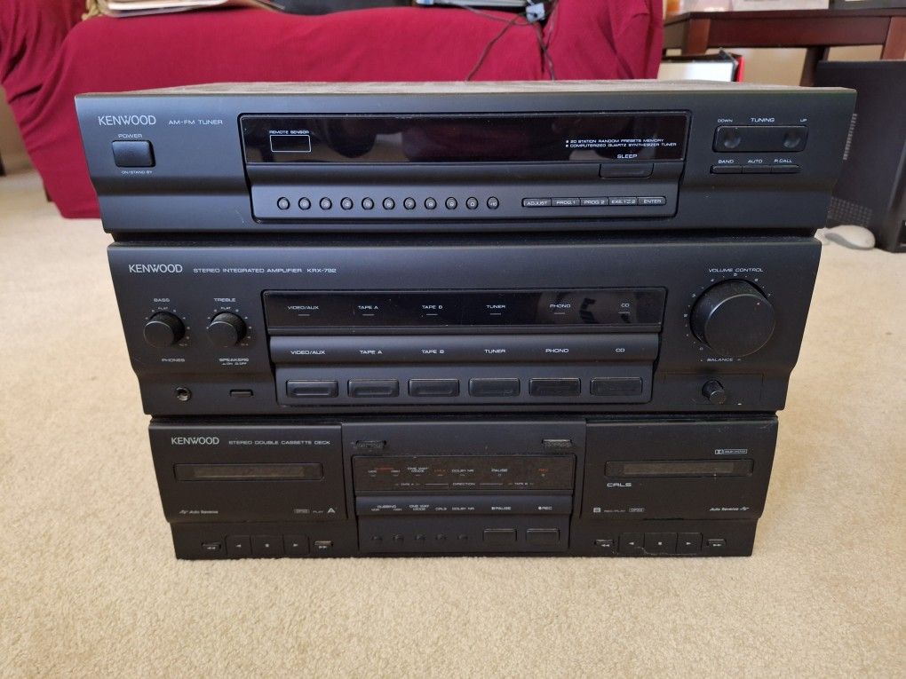 Kenwood Stereo Cassette Receiver, Model KRX-793 Used