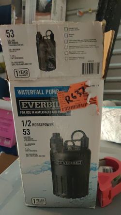 Everbilt Waterfall Pump 1/2HP