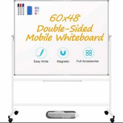 60 X 48 Double Sided Rolling Whiteboard