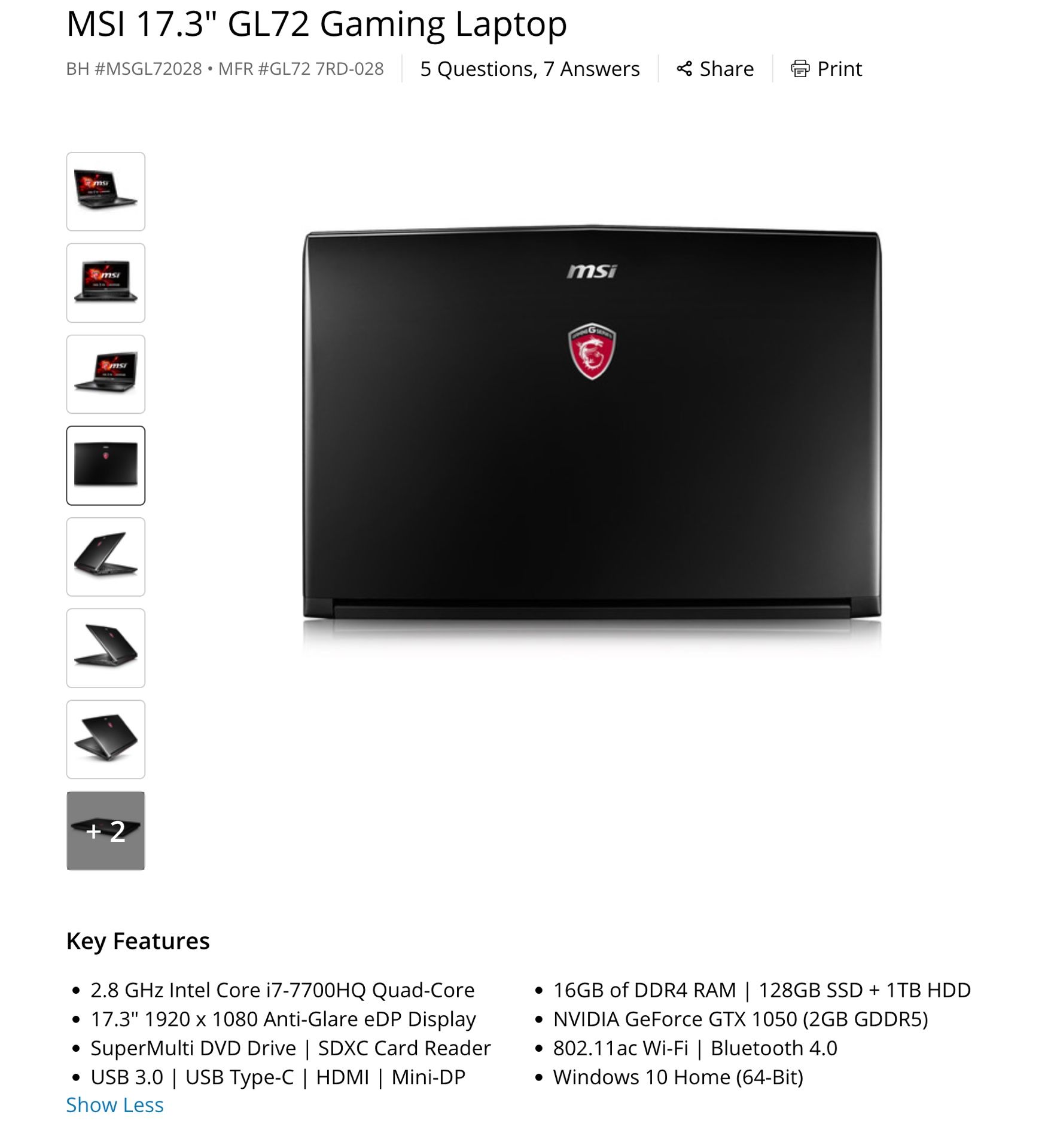 MSI GL72