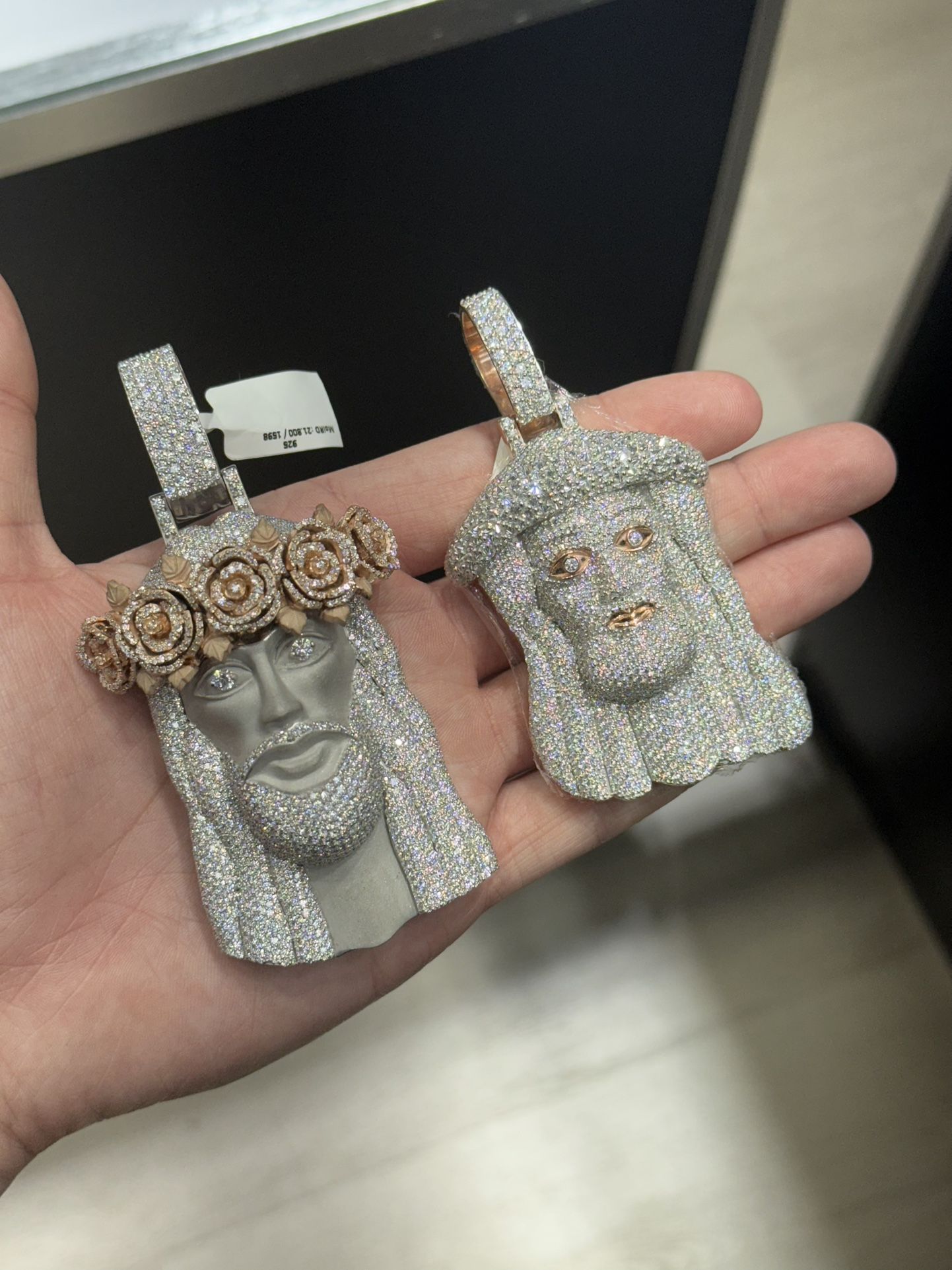 Moissanite Jesus Pendants