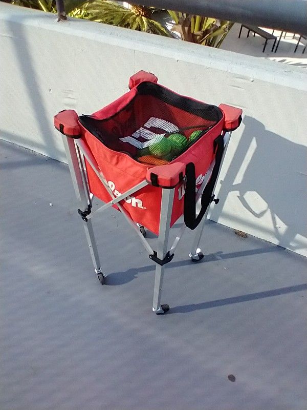 Wilson Tennis Ball Stand w/ Balls & Cones
