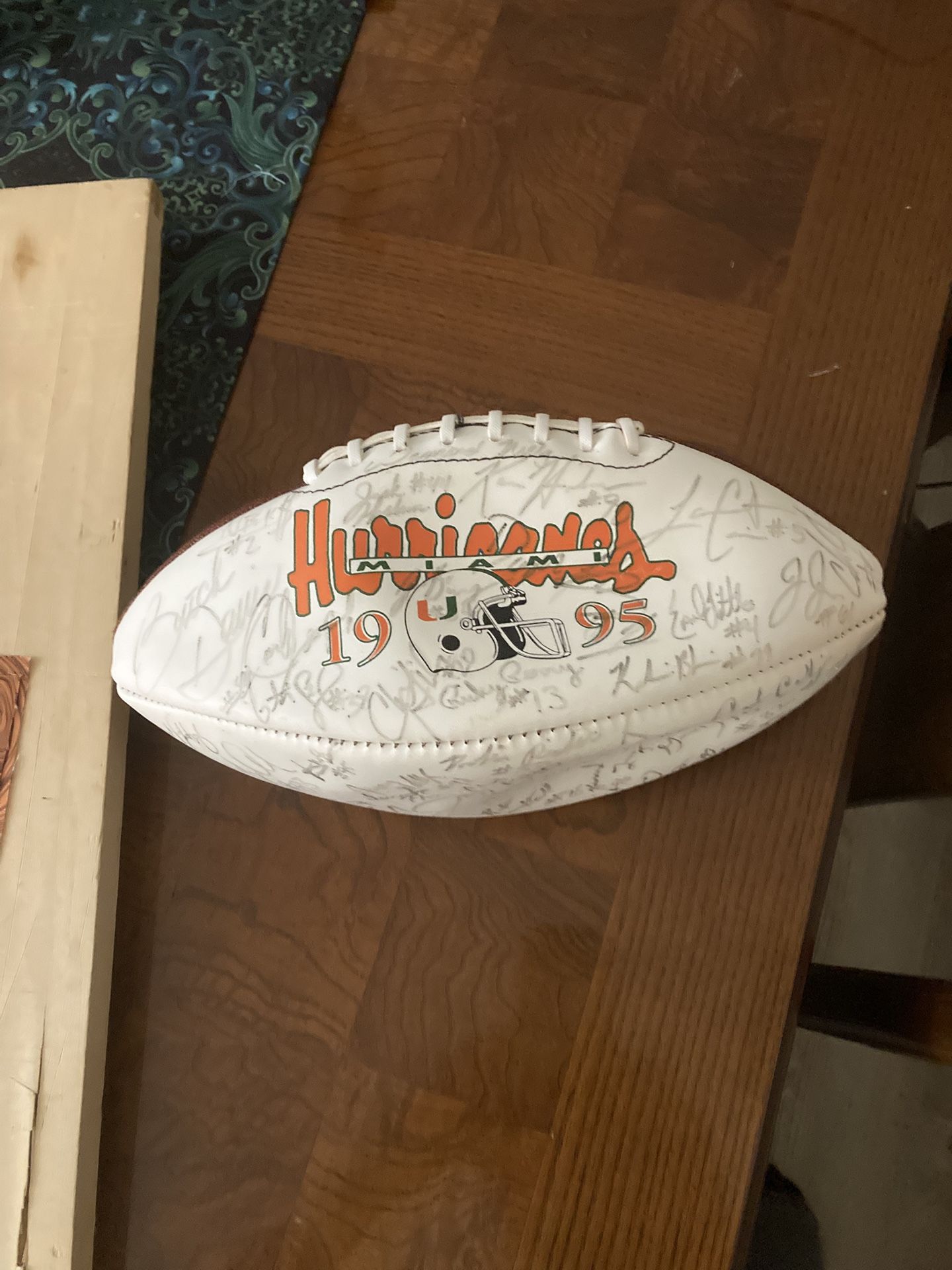 Miami Hurricanes Autographed Football