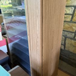 Wood Media Cabinet with Glass Door