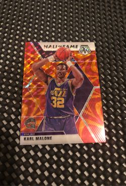 🔥 2019-20 Mosaic #284 Karl Malone Hall of Fame Reactive Prizm - Jazz - NEW 🔥