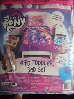 Little pony 4pc toddler bed set