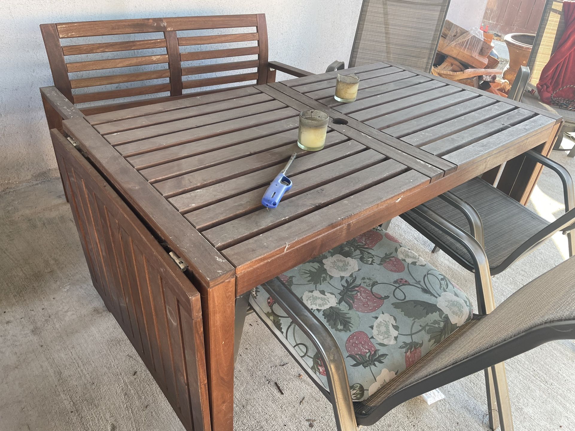 IKEA Patio Table With Matching Bench for Sale in Spring Valley, CA