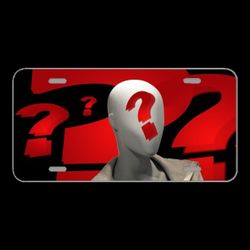 License Plate Novelty Car Front Head Face Question Question Mark