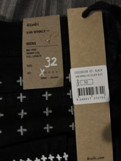 Ksubi skinny van winkle ace black slice jeans size 32