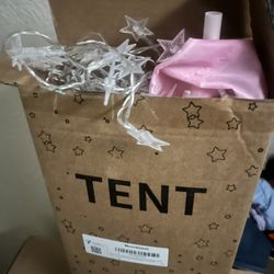 Pink Tent And Minecraft Building Kit 