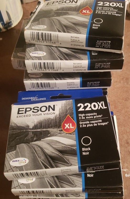 Epson 220xl And 4 Color Kits.   Printer Ink 