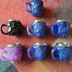 Artisan Geode Style Coffee Mug Set - 7 Pieces - Boise