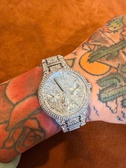 MK iced out watch