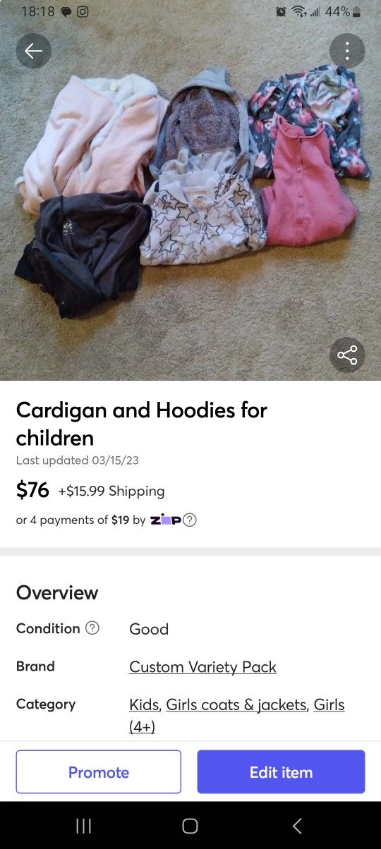 Cardigan and Hoodies for children