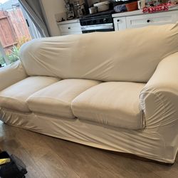 Leather Couch 🛋️ With New Cover. Please Read the Description 